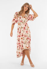 Aveline Dress- Creme/Rose