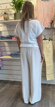 Aviva - Byxa med resår - Beige