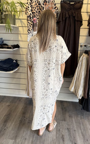 Bandana Bomullsklänning Beige