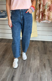 BCIzzy Barrel byxa Denim