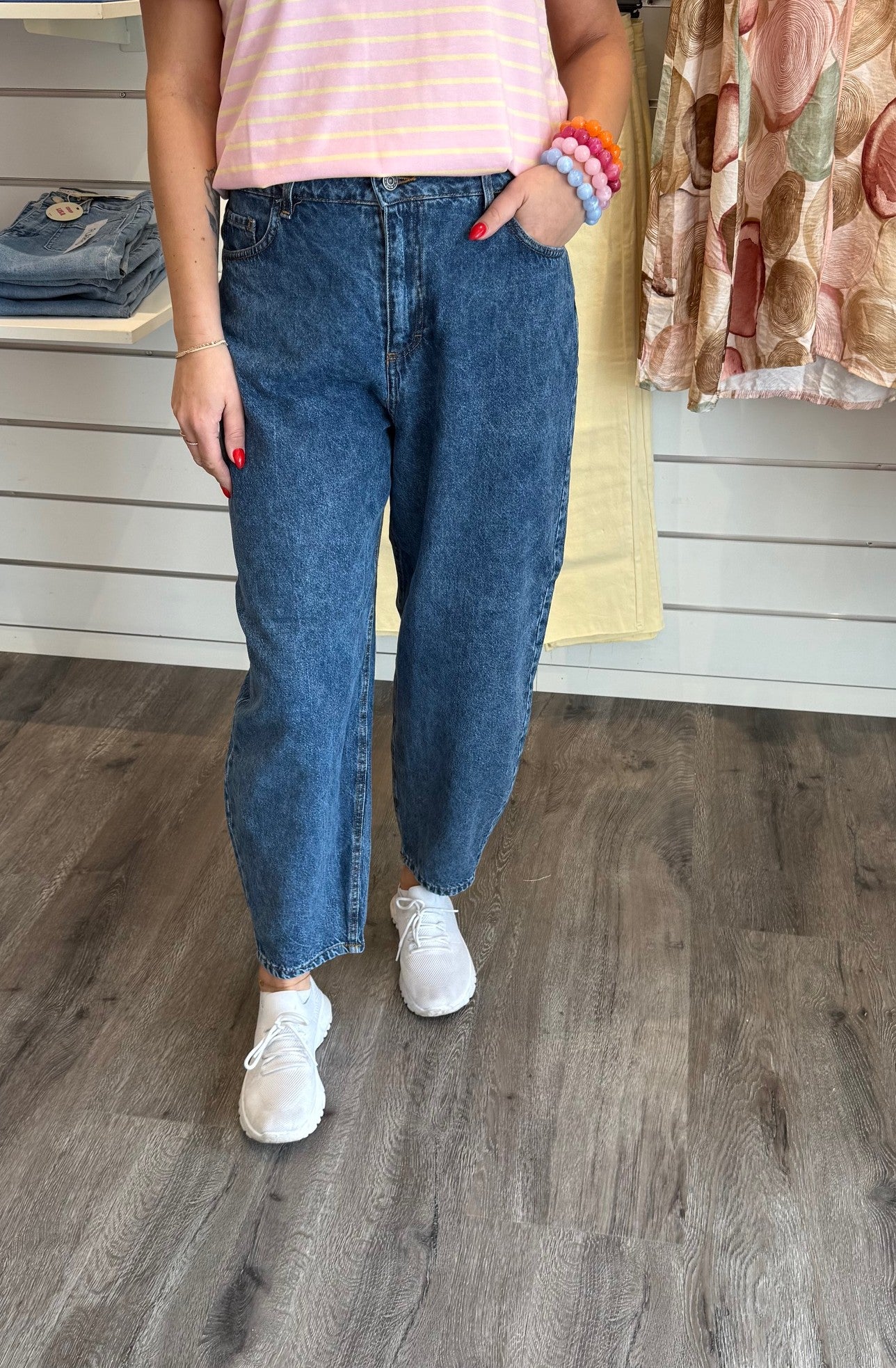 BCIzzy Barrel byxa Denim
