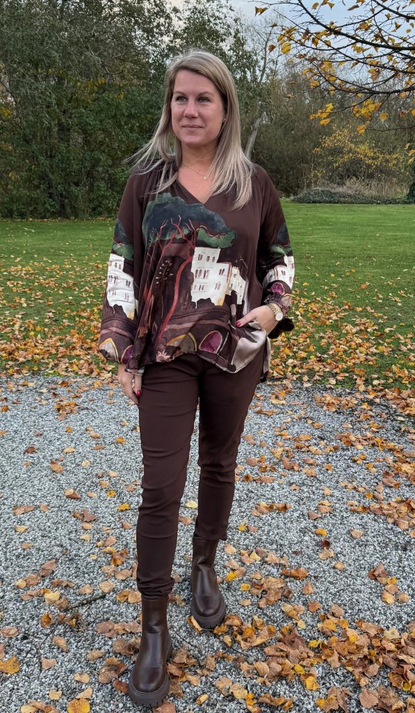 BC Quantity- Blus - Mönster - Coffee- Nyhet
