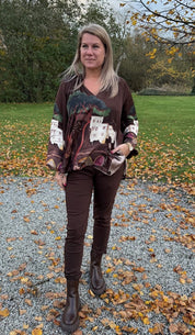 BC Quantity- Blus - Mönster - Coffee- Nyhet