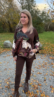 BC Quantity- Blus - Mönster - Coffee- Nyhet