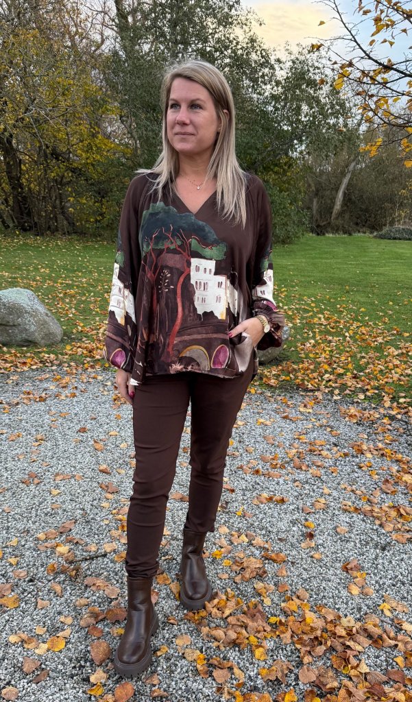 BC Quantity- Blus - Mönster - Coffee- Nyhet