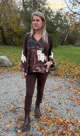 BC Quantity- Blus - Mönster - Coffee- Nyhet