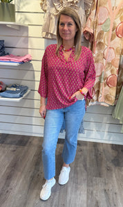 BCLuna flared blus savannah pink