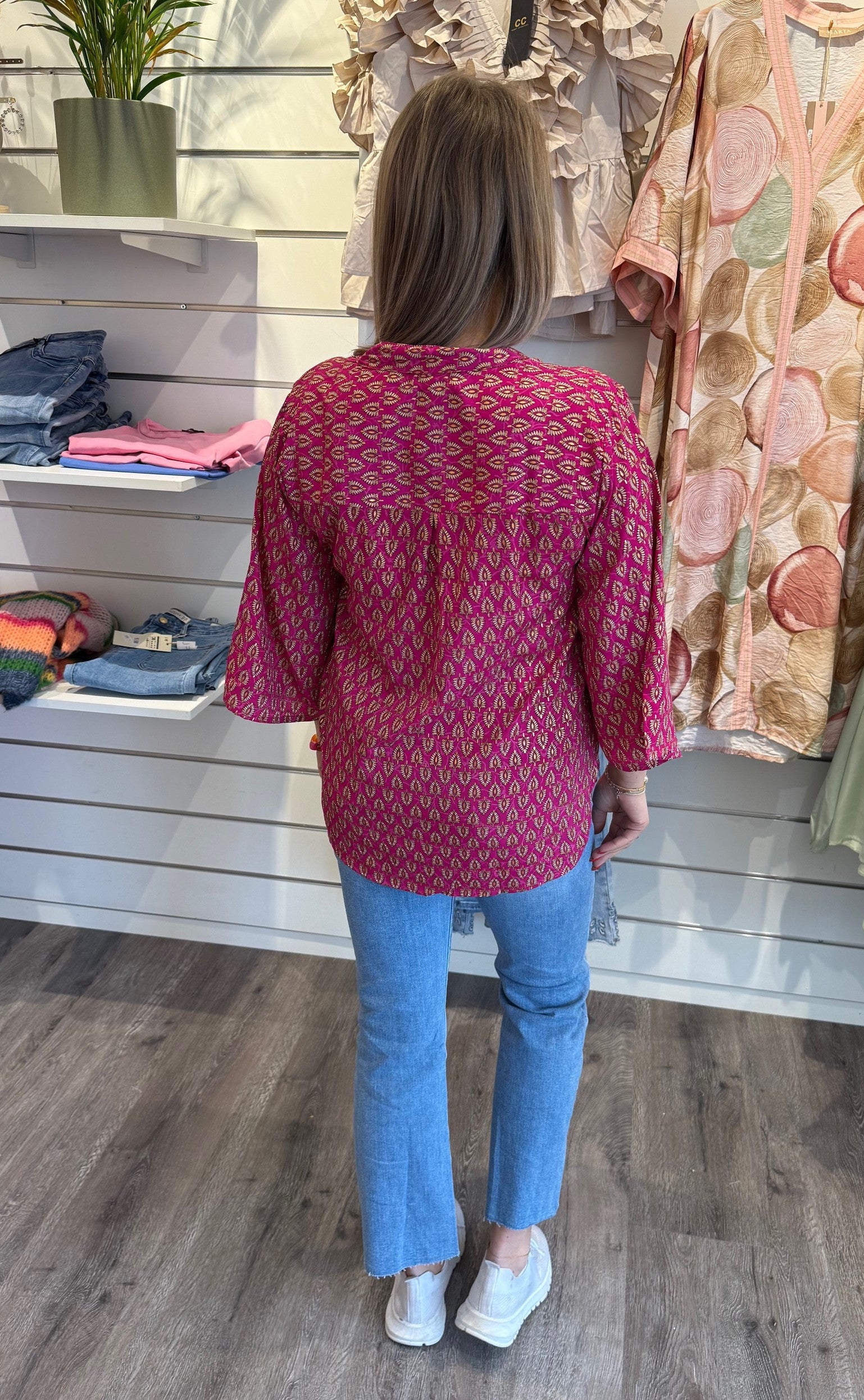 BCLuna flared blus savannah pink