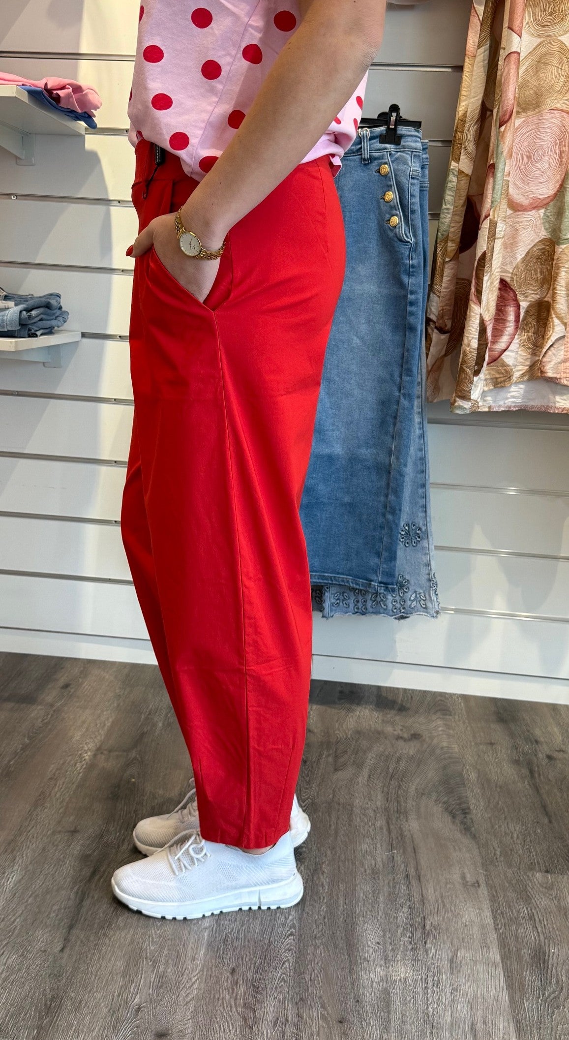 BCBeate Barrel Byxa Röd