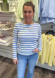 Begonia - Topp - Randig - Celeste