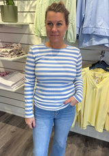 Begonia - Topp - Randig - Celeste