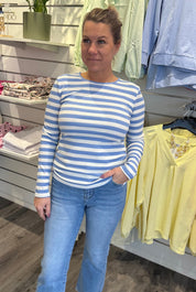 Begonia - Topp - Randig - Celeste