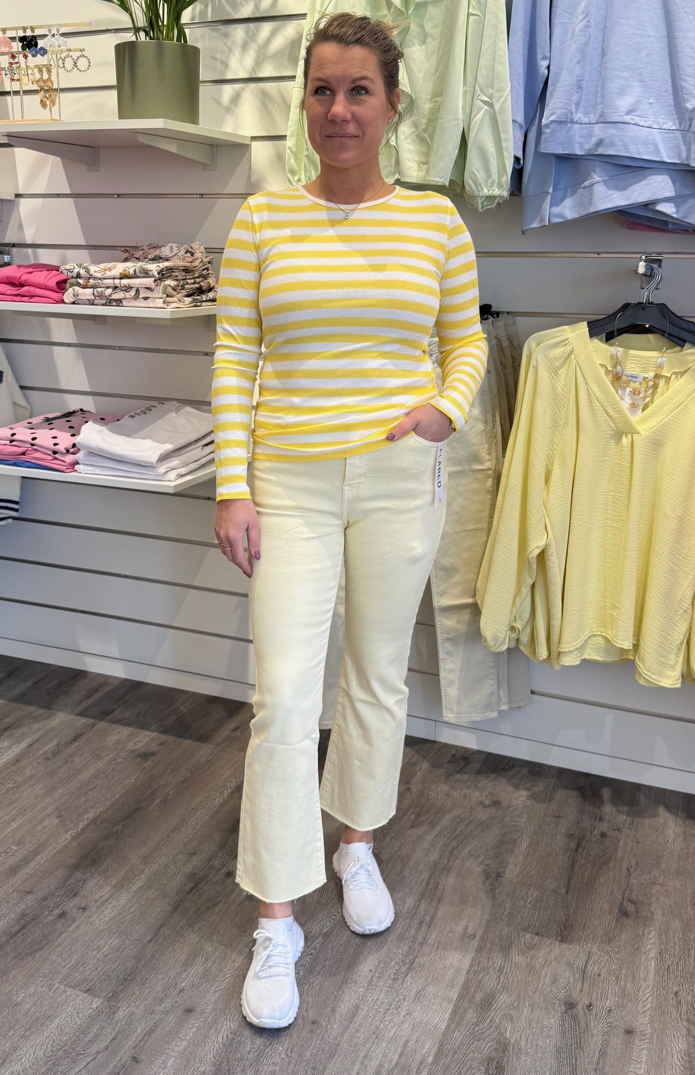 Begonia - Topp - Randig - Gul