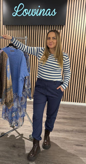 Begonia - Topp - Randig - Denimblå- Nyhet