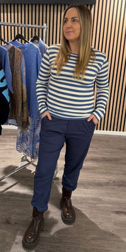 Begonia - Topp - Randig - Denimblå- Nyhet