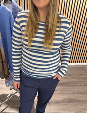 Begonia - Topp - Randig - Denimblå- Nyhet