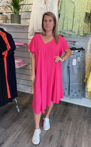 Berit - Klänning - Cerise