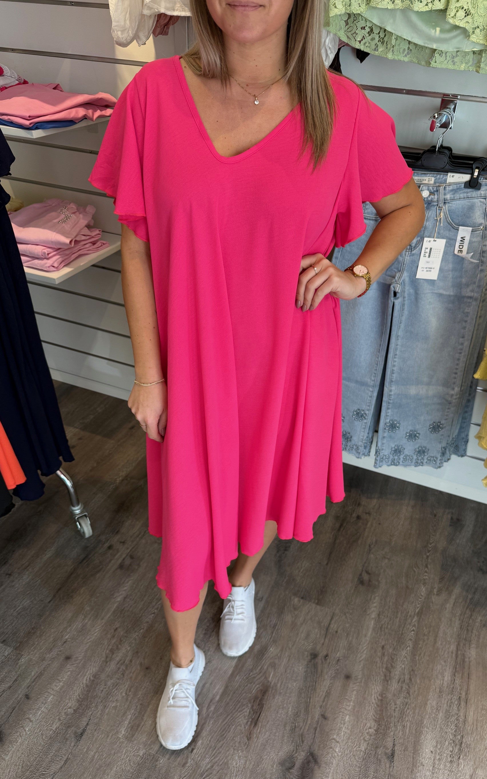 Berit - Klänning - Cerise