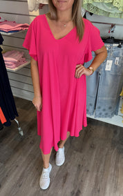 Berit - Klänning - Cerise