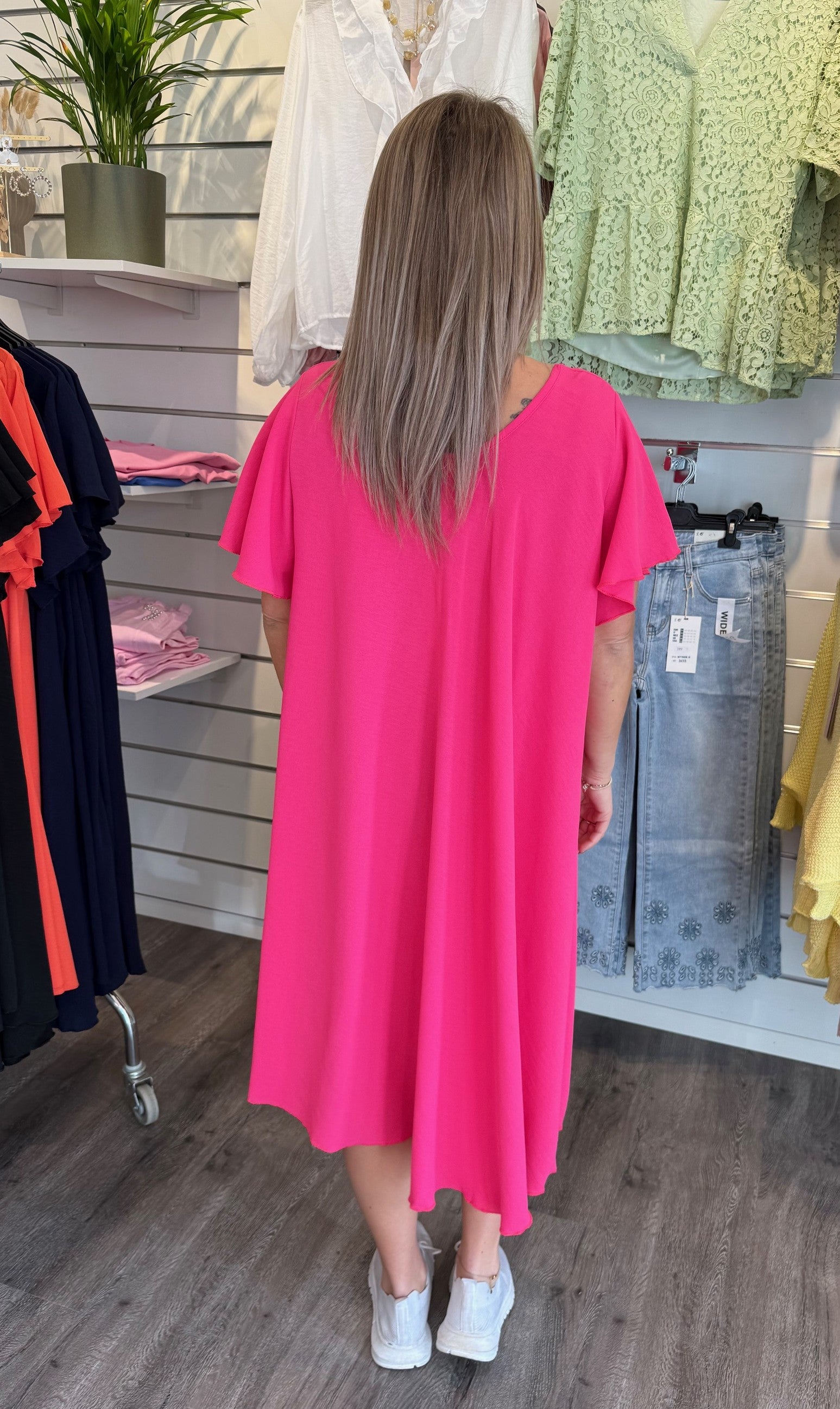 Berit - Klänning - Cerise