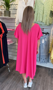Berit - Klänning - Cerise
