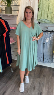 Berit - Klänning - Ljus Khaki