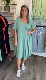 Berit - Klänning - Ljus Khaki