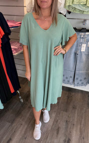 Berit - Klänning - Ljus Khaki