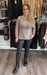 Billa stickad tröja Taupe
