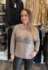 Billa stickad tröja Taupe