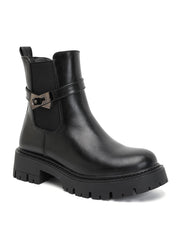 Ursula Boots med spänne Svart
