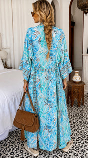Bree Boho Kimono Blå