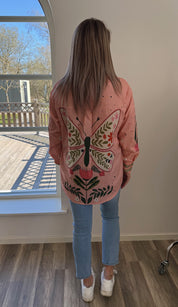 Bryna Skjorta Rosa fjäril