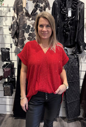 Calla Topp Strass Röd