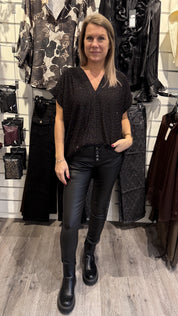Calla Topp Strass Svart