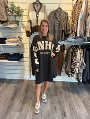 Cannes klänning Copenhagen Choco/Beige