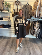 Cannes klänning Copenhagen Choco/Beige