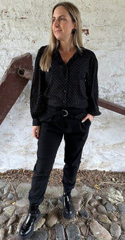 Carina - Blus Glitter Svart