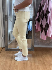 Carina - Jeans - Raka - Ljusgul  - Nyhet