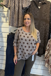 Carla bomullstopp prickig brun
