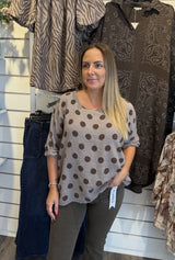 Carla bomullstopp prickig brun