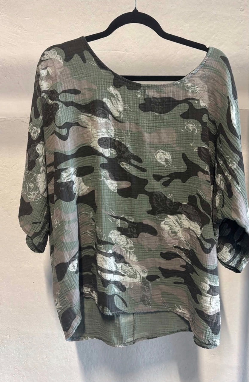 Carla bomullstopp camo Khaki