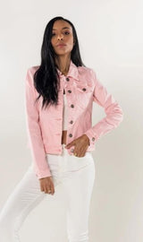Carrie - Jeansjacka - Rosa- Nyhet