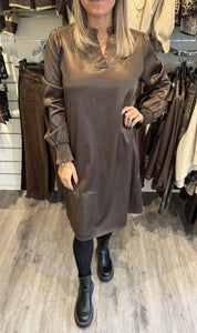 Caleya Satinklänning Choco