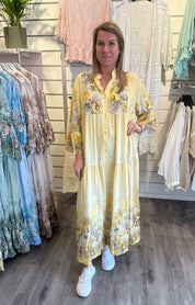 Chantelle - Klänning - Blommor - Gul