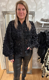 BC Chiara  - Blus Flower  - Svart - Nyhet