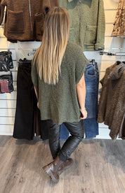 Christy stickad polo Military