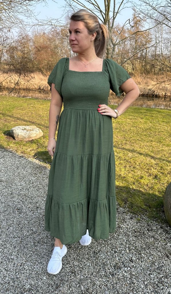 Cindy- Klänning - Army - Nyhet