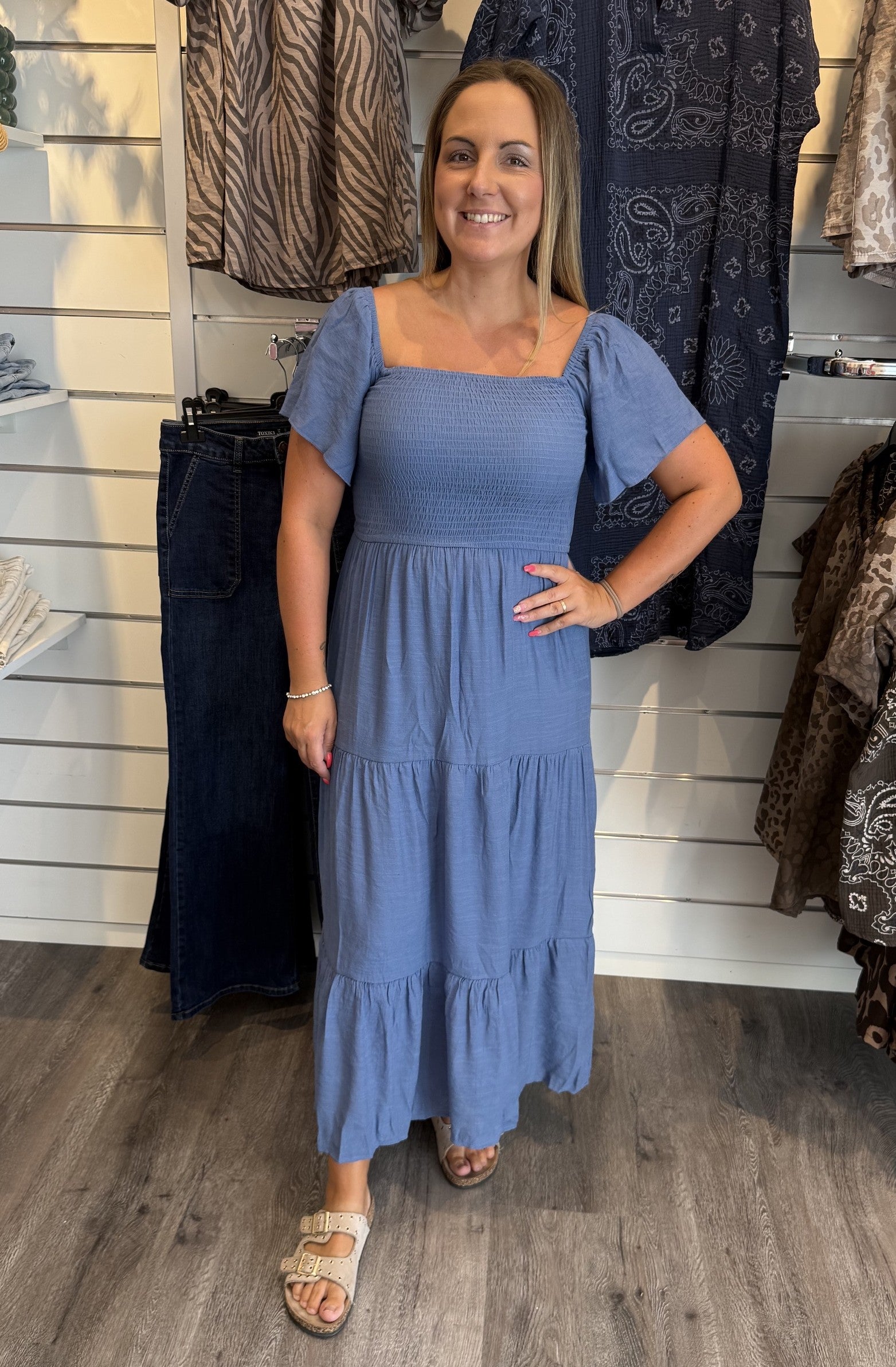 Cindy- Klänning - Denimblå