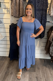 Cindy- Klänning - Denimblå